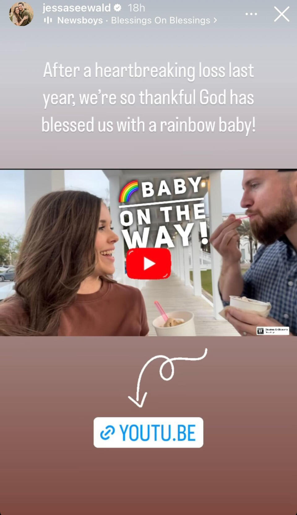 Jessa Seewald shared the news of her pregnancy with her followers on Instagram. (Jessa Seewald / Instagram)