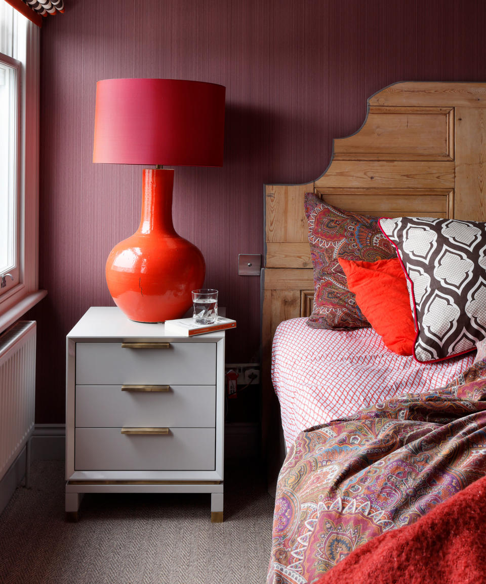 Give a plain guest room a colorful update