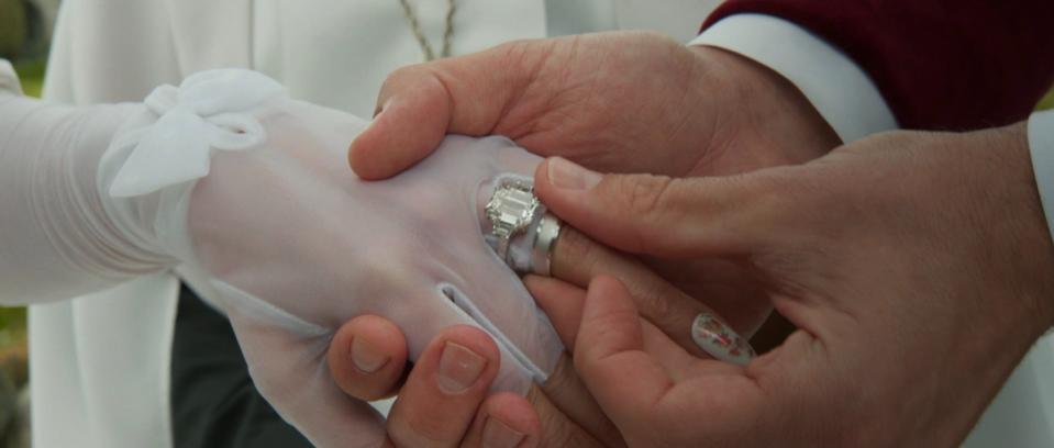 A wedding scene in "This Is Me... Now: A Love Story."