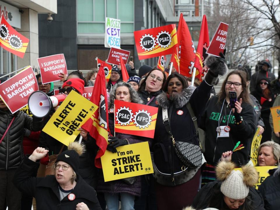  A PSAC rally on March 31.