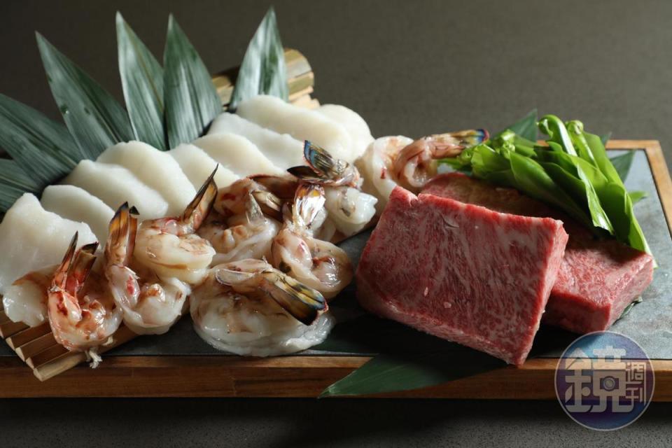 深海圓鱈、澎湖野生大明蝦、日本和牛等高檔食材，不怕秀給客人看。