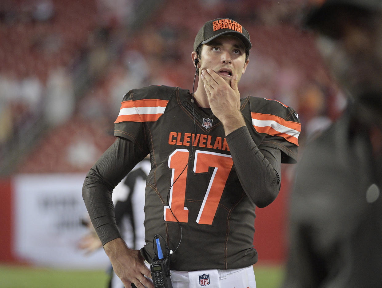 Brock Osweiler was cut by the Cleveland Browns. (AP)
