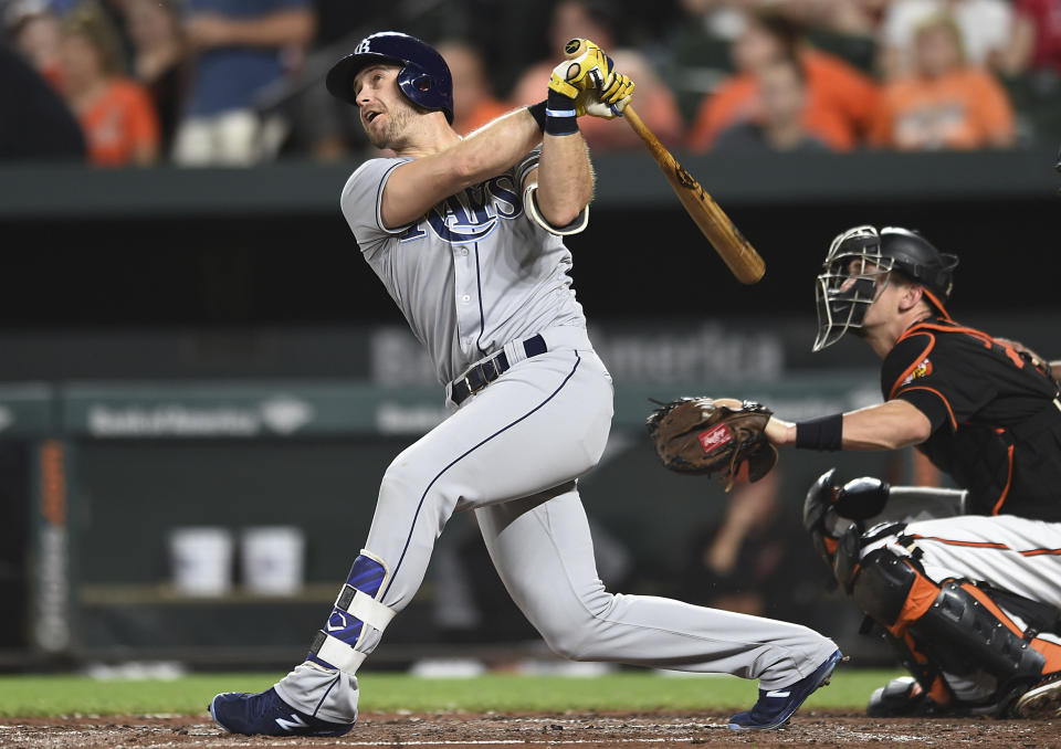 Evan Longoria will help the Giants try to turn things around after an awful 2017. (AP Photo/Gail Burton, File)