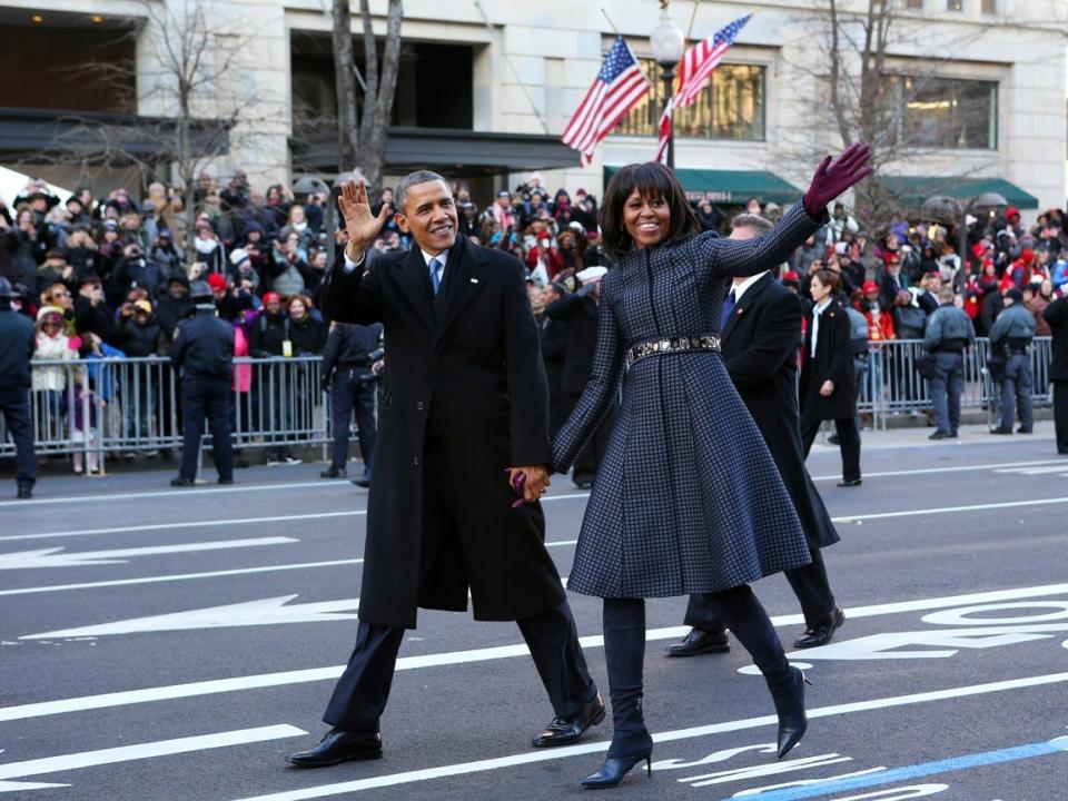 The Obamas on Inauguration Day in 2013.