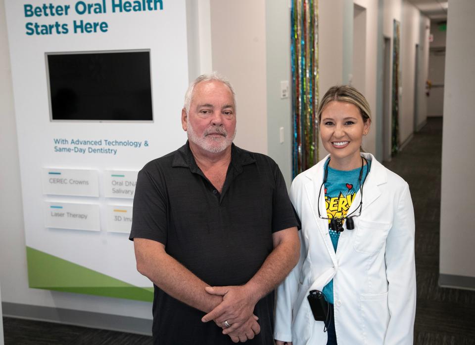 Clay Chabot received free dental care from Dr. Katelyn Butch on Saturday, Aug. 19, as a part of the 13th annual Smile Generation Serve Day. Chabot, who served 22 years in prison, was one of several patients helped on Saturday. Dental practices that work with Smile Generation have collaborated with the After Innocence organization since 2018.