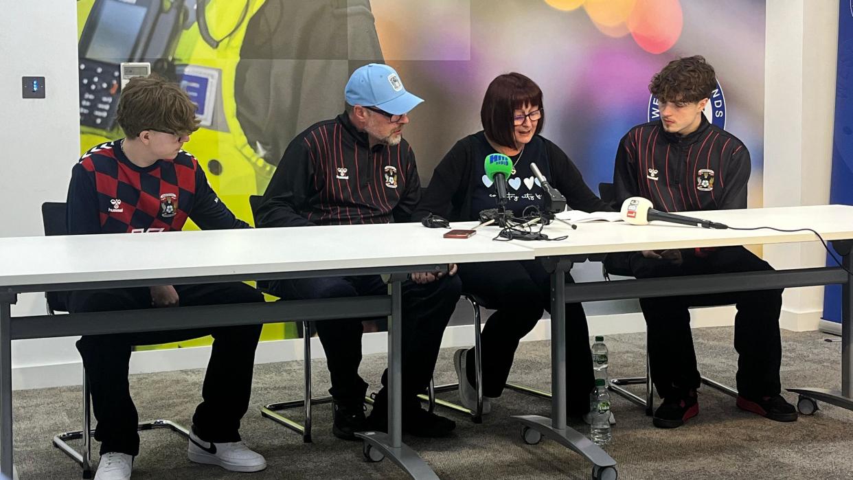 Keaton Slater's family at Press Conference