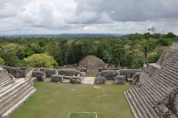 Caracol, a Mayan archaeological site in Belize. Carocal was a crucial population center during the Classic Maya period.