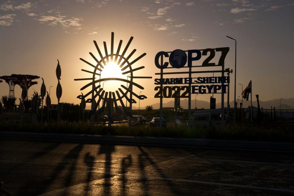 The sun setting on last years Cop27 (Copyright 2022 The Associated Press. All rights reserved)