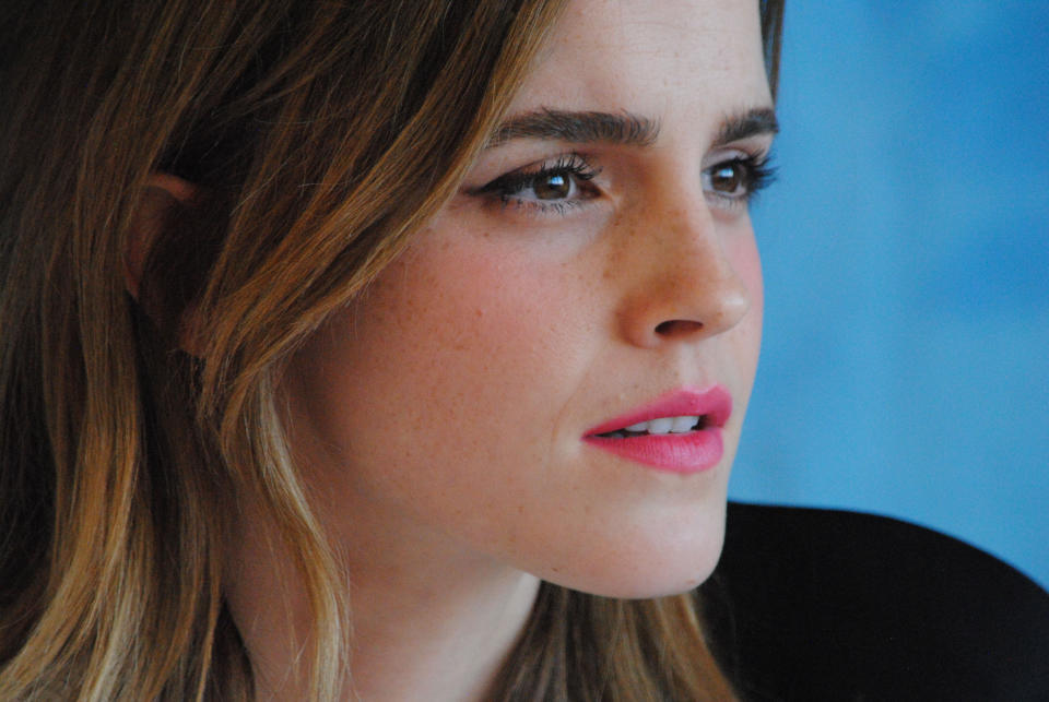 Emma Watson at the Hollywood Foreign Press Association press conference for "Beauty and the Beast" held in Los Angeles, CA on March 5, 2017. (Photo by Yoram Kahana/Shooting Star) *** NO US TABLOID PUBLICATIONS *** NO USA SALES UNTIL APRIL 5, 2017 *** Please Use Credit from Credit Field ***