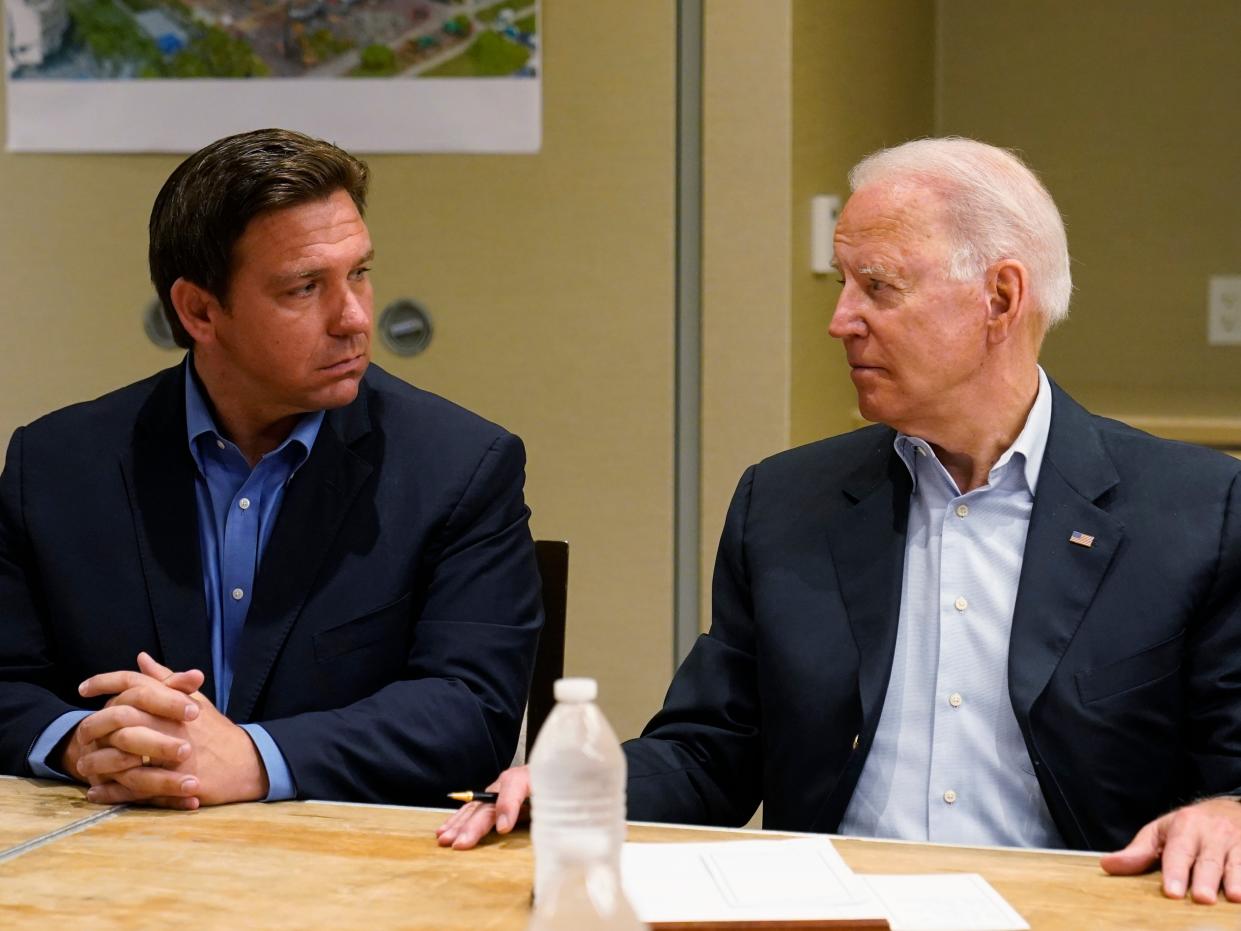 Ron DeSantis and Joe Biden (AP)