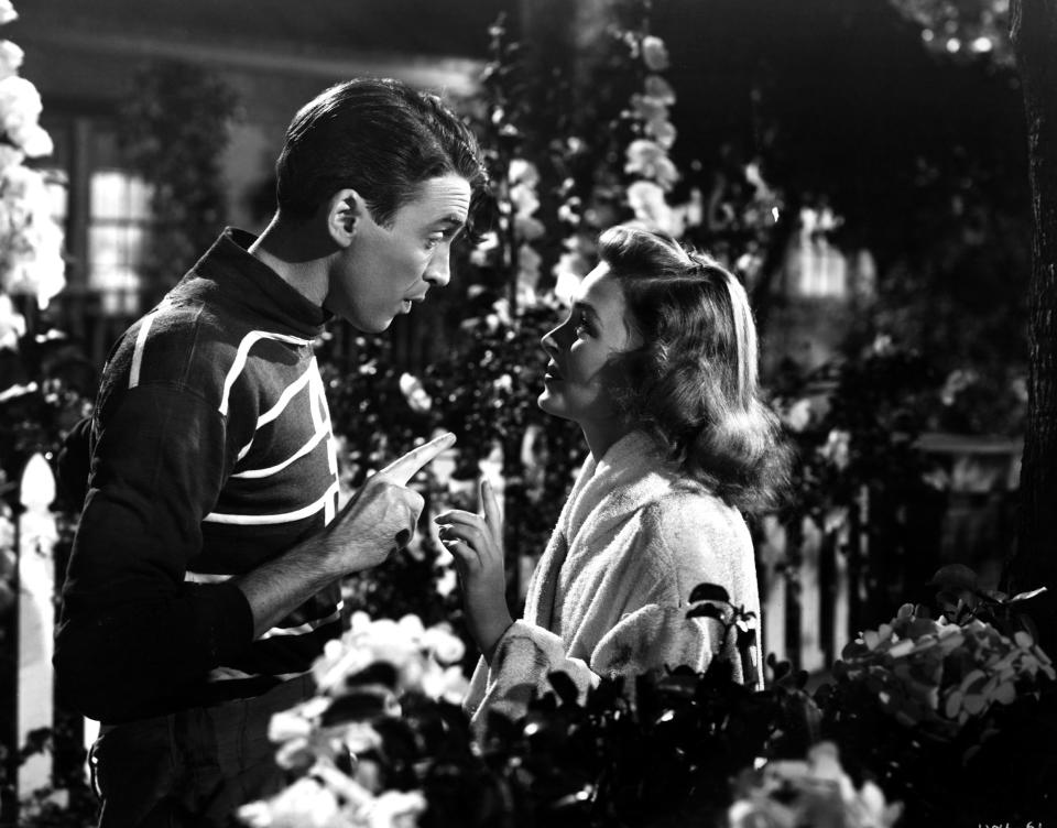 James Stewart talking to Donna Reed.