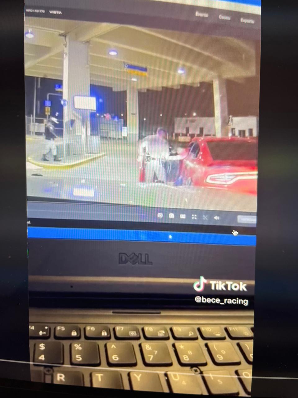 A screenshot of a video uploaded to social media appears to show a Texas Department of Public Safety trooper crossing the international boundary on the Bridge of the Americas while pursuing a vehicle. The officer appears to draw his weapon, pointing it at the driver’s side, then pulling the driver out as Mexican National Guard officers stand by, watching.