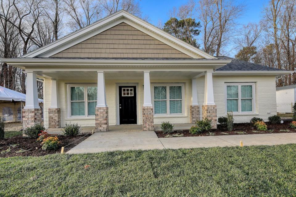 exterior of the new habitat for humanity 3d printed house monday december 20, 2021