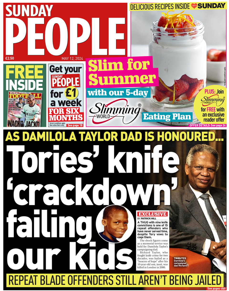 Sunday People front page