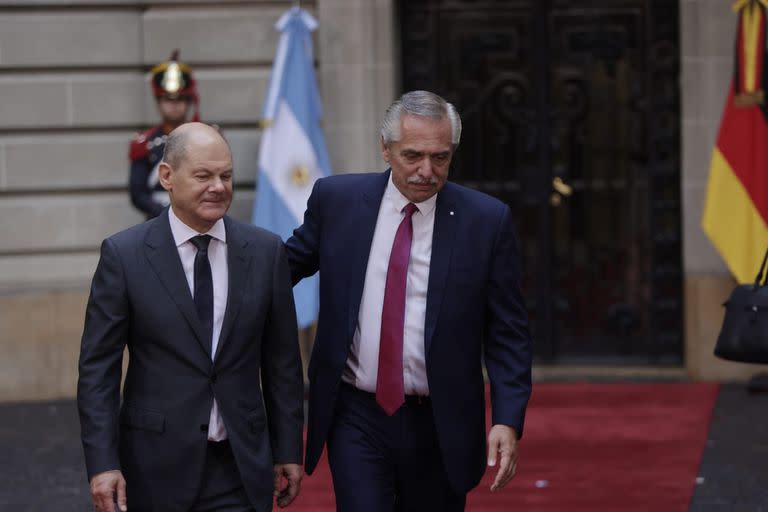 El Presidente Alberto Fernández se reunió con el canciller alemán Olaf Scholz a la Argentina.