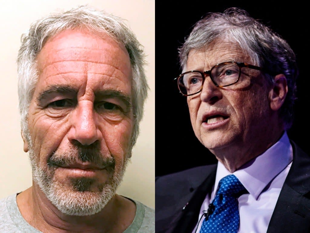 <p>Bill Gates (right) has faced questions in the past regarding his ties to Jeffrey Epstein (left) who was arrested in 2019 on federal charges of sex trafficking and died by suicide while awaiting trial</p> (New York State Sex Offender Registry (left) Getty Images (right))