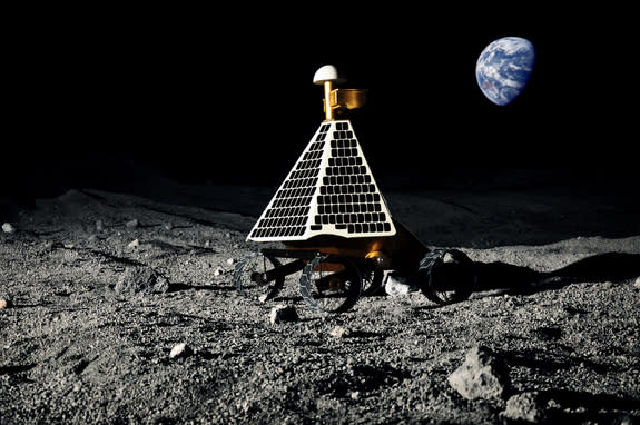 One Google Lunar X Prize competitor’s design, built by Astrobotic Technology Inc., a Pittsburgh, Pa.-based company.