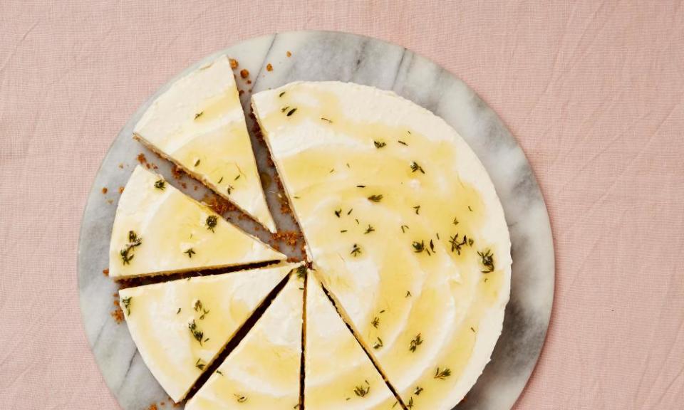 Yotam Ottolenghi’s set cheesecake.