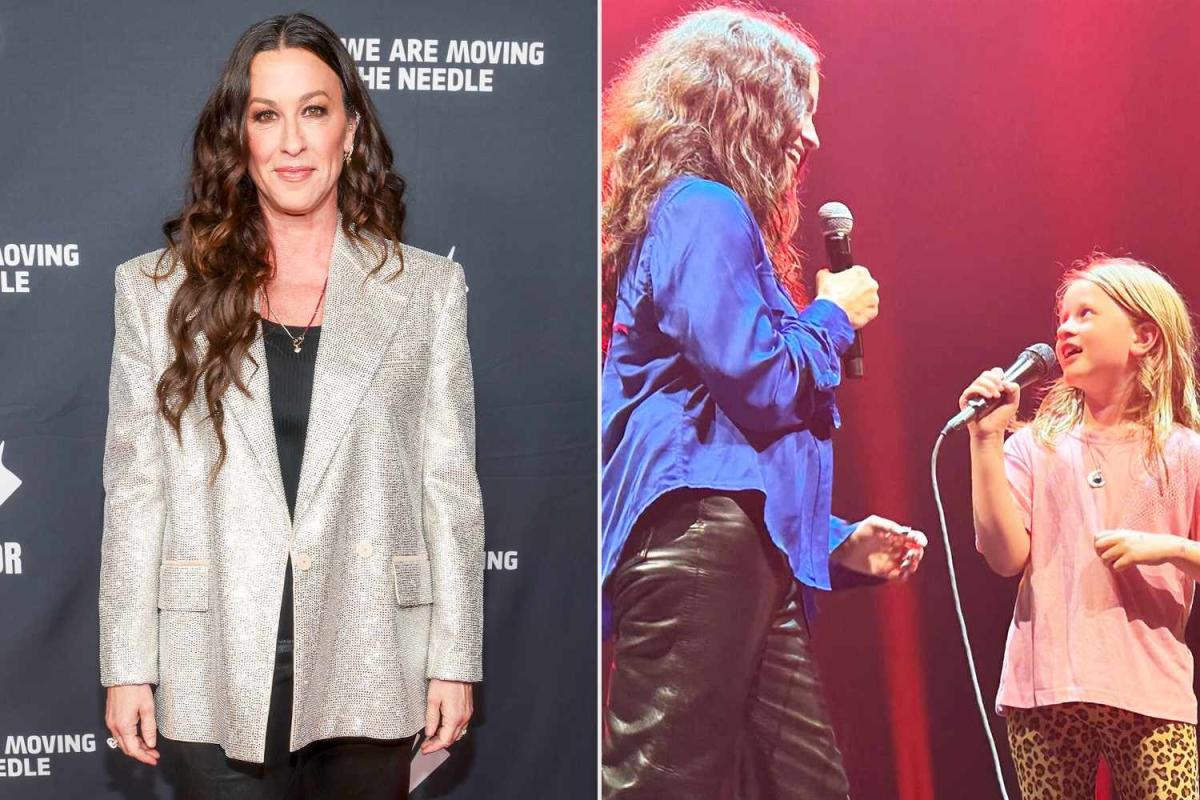 Alanis Morissette brings “Dream Daughter” Onyx on stage to sing with her as she celebrates her 8th birthday