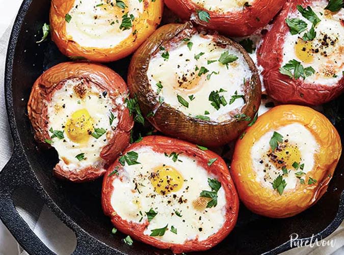 Eggs Baked in Tomatoes