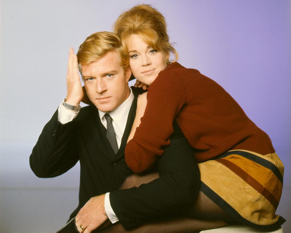 Robert Redford and Jane Fonda in a promotional portrait for "Barefoot In The Park," in 1967.