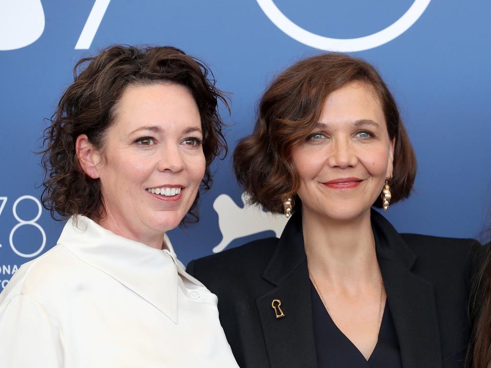 Olivia Colman and Maggie Gyllenhaal at the premiere of ‘The Lost Daughter’ at the 2021 Venice Film Festival (Marc Piasecki/Getty Images)