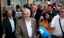 Britain's Labour Party leader Jeremy Corbyn leaves a meeting of the National Executive Committee in central London, Britain July 12, 2016. REUTERS/Paul Hackett