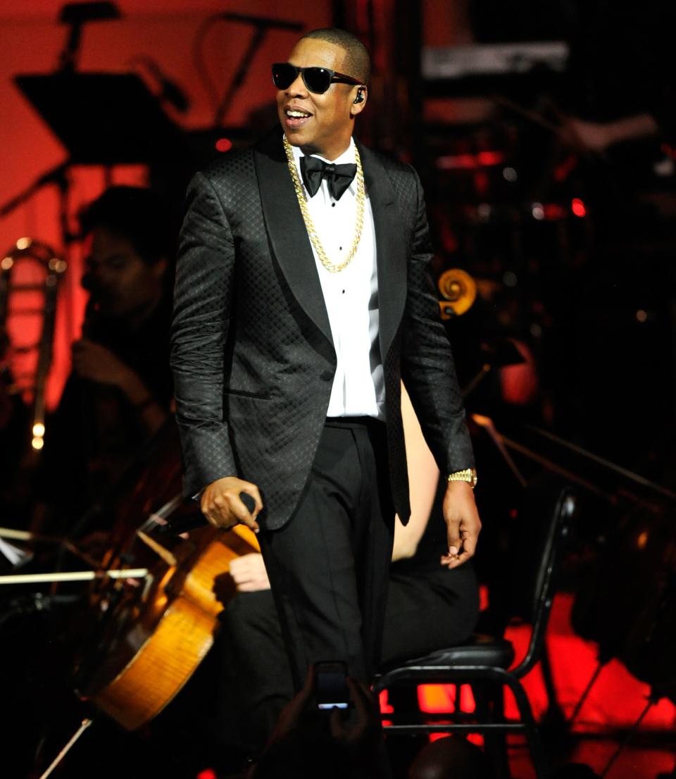 The businessman and philanthropist performed at Carnegie Hall to benefit the United Way of New York City and the Shawn Carter Foundation on Feb. 7, 2012, in N.Y.C.