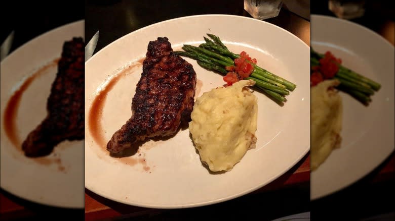 Steak and sides on plate