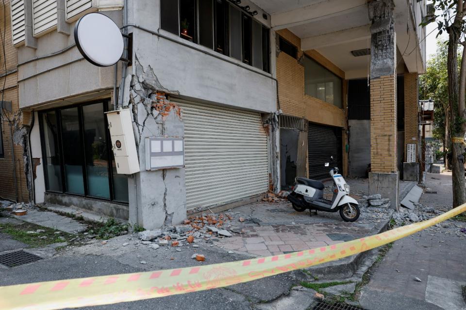 0403地震重創花蓮。路透社