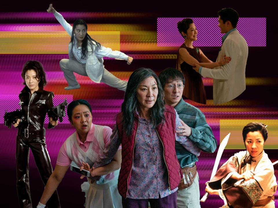 Michelle Yeoh is up for her first Oscar this weekend  (A24/Alamy/The Independent)