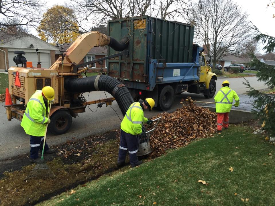 In some parts of the city, residents have not needed to bag their leaves. They could just pile then near the road, and city crews would come along and suction them up. 