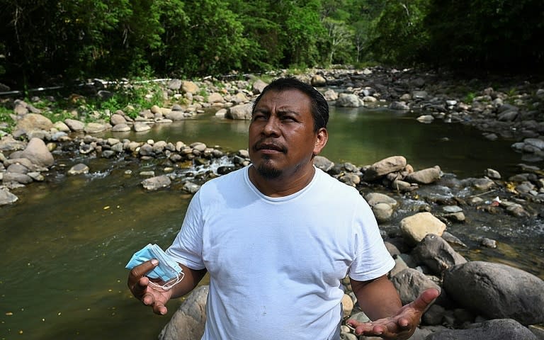 Honduran environmentalist Juan Lopez campaigned against open-pit iron ore mining (Orlando SIERRA)