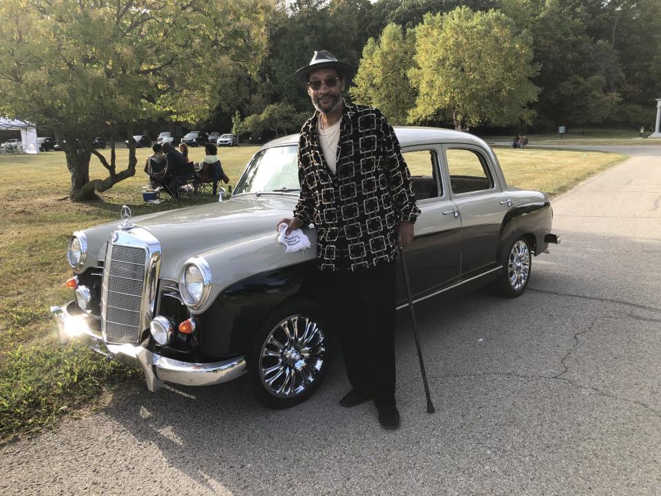Stanley V. Daniels pulled up to the Fall Festival at Crown Hill Cemetery Sept. 24, 2023, in his 1959 Mercedes-Benz.