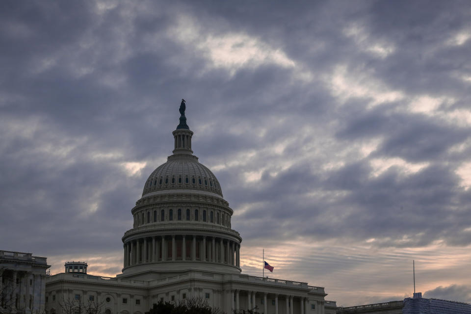 The Capitol is seen in Washington, Friday morning, Dec. 14, 2018, after Congress adjourned until next week. Congress is racing to avoid a partial government shutdown over President Donald Trump’s border. But you wouldn’t know it by the schedule. Lawmakers are away until next week. The ball is in Trump’s court, both sides say. (AP Photo/J. Scott Applewhite)