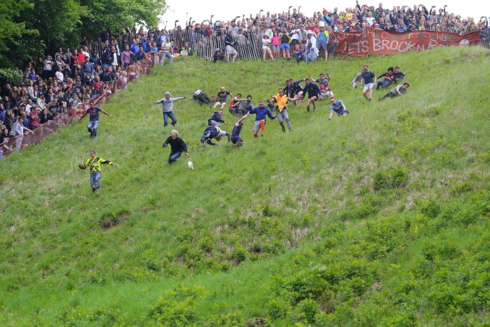 The Cheese Rolling tradition is said to date back at least 200 years (Getty Images)