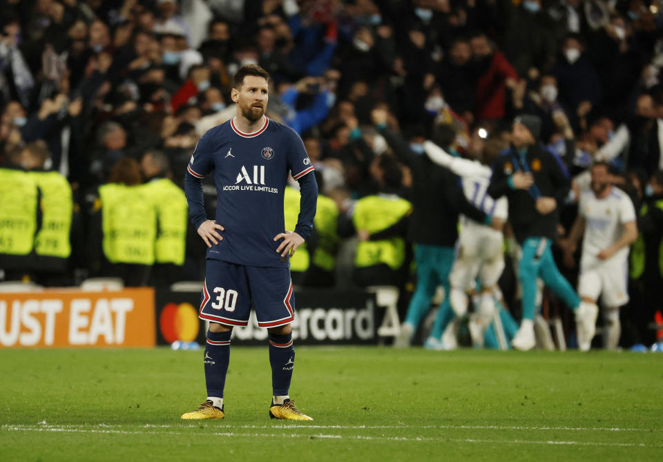 Messi después de la eliminación. El argentino no ha podido volver a una Final de Champions desde 2015. (REUTERS/Juan Medina)