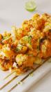 <p>Don't forget to blanch! Blanching your <a href="https://www.delish.com/uk/cooking/recipes/g30687448/cauliflower-recipes/" rel="nofollow noopener" target="_blank" data-ylk="slk:cauliflower;elm:context_link;itc:0;sec:content-canvas" class="link ">cauliflower</a> before you grill it insures the outside is smoky and charred and the inside is tender. <br></p><p>Get the <a href="https://www.delish.com/uk/cooking/recipes/a33879630/bang-bang-cauliflower-kebabs-recipe/" rel="nofollow noopener" target="_blank" data-ylk="slk:Bang Bang Cauliflower Kebab;elm:context_link;itc:0;sec:content-canvas" class="link ">Bang Bang Cauliflower Kebab</a> recipe.</p>