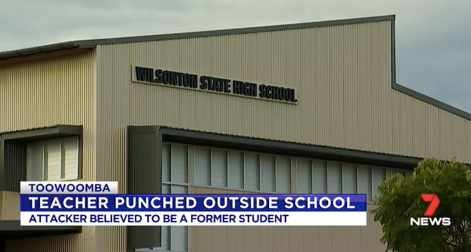 The incident happened at Wilsonton State High in Toowoomba. Source: 7 News