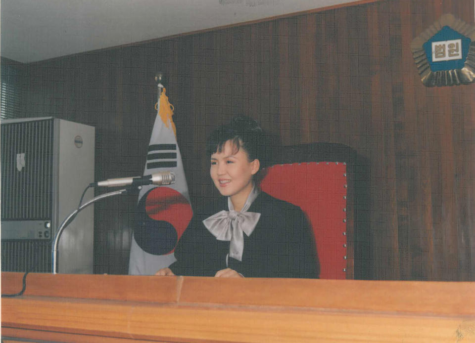 Lee working as a judge in the 1990s in Seoul | Courtesy Eun-Kyung Lee