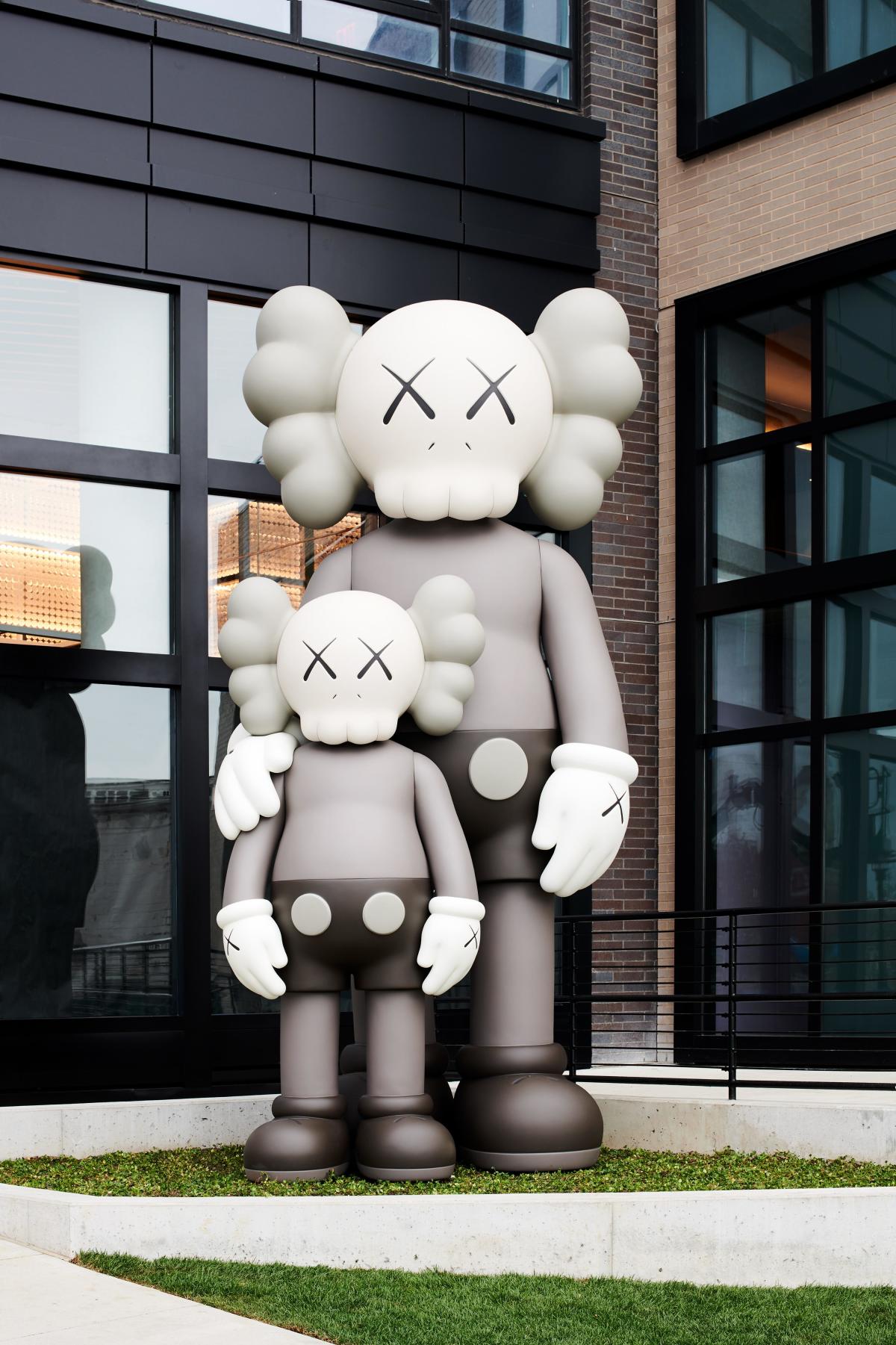 Artist KAWS Reveals the Inspiration Behind His New Sculpture in Brooklyn