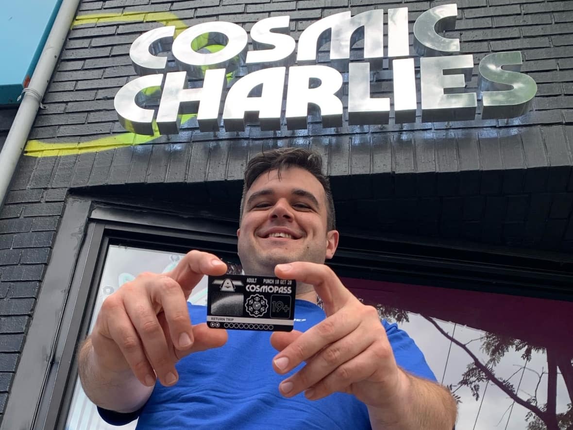 Sean Kady, owner of Cosmic Charlies, a legal pot shop on Toronto's Queen Street West, says a more equitable tax system needs to be in place to help struggling retailers survive in the face of high provincial taxes.  (Ho-Charles Kady/The Canadian Press - image credit)