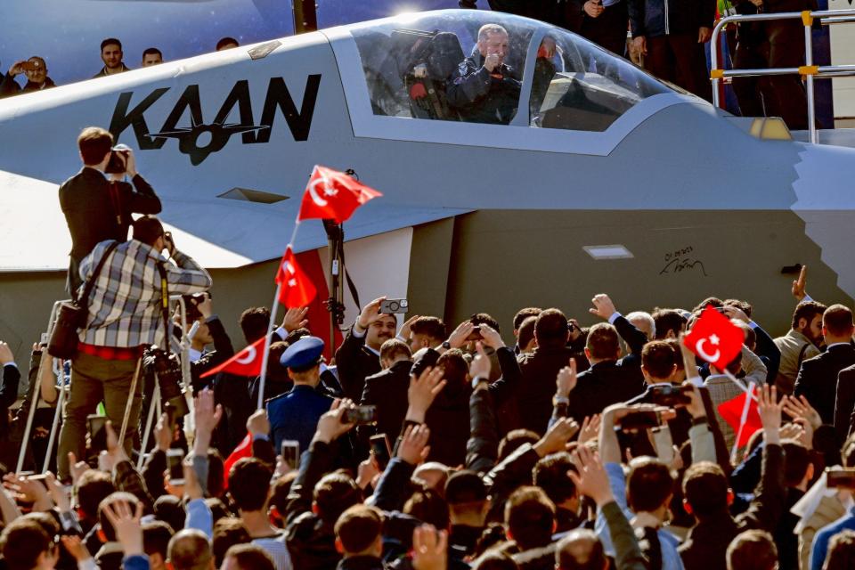 Turkey Erdogan TF Kaan fighter jet