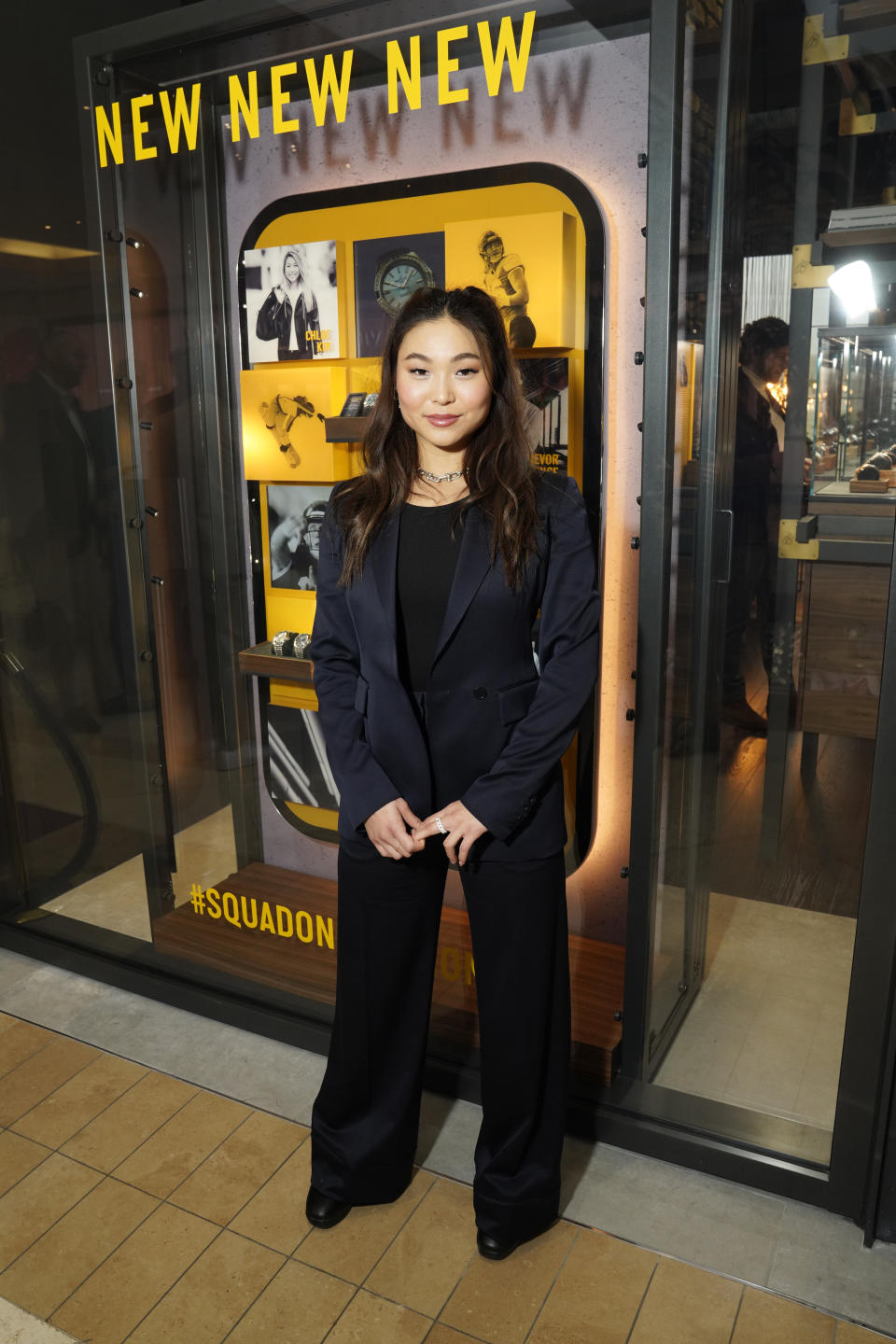 COSTA MESA, CALIFORNIA - MARCH 23: Chloe Kim, Breitling Ambassador, attends Breitling Boutique Costa Grand Opening With Ambassador Chloe Kim at South Coast Plaza on March 23, 2023 in Costa Mesa, California. (Photo by Presley Ann/Getty Images for Breitling)