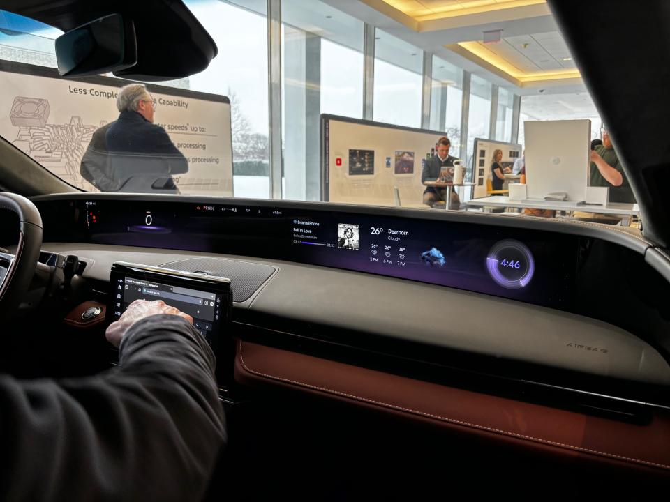 The 2024 Lincoln Nautilus's screen stretches 48 inches across the SUV's entire dashboard