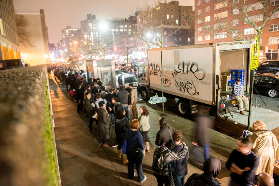 Fans Line Up To Watch "Star Wars: The Force Awakens" In New York City