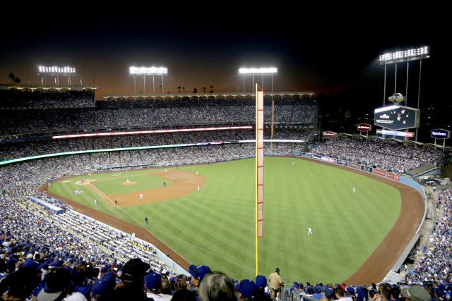 Elon Musk has proposed the “Dugout Loop,” a underground tunnel that would transport fans from a Los Angeles metro station to Dodger Stadium in about four minutes. (Getty Images)