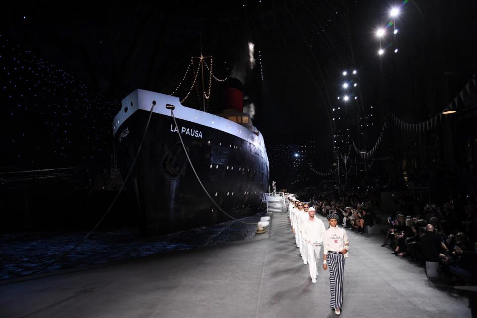 Chanel Cruise 2019: An actual cruise ship sat on the runway for the Cruise 2019 show (Getty Images)