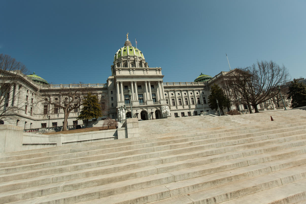 The Pennsylvania State Capitol in Harrisburg.&nbsp; (Photo: billnoll via Getty Images)