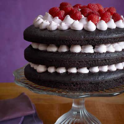 Dark Chocolate-Raspberry Layer Cake